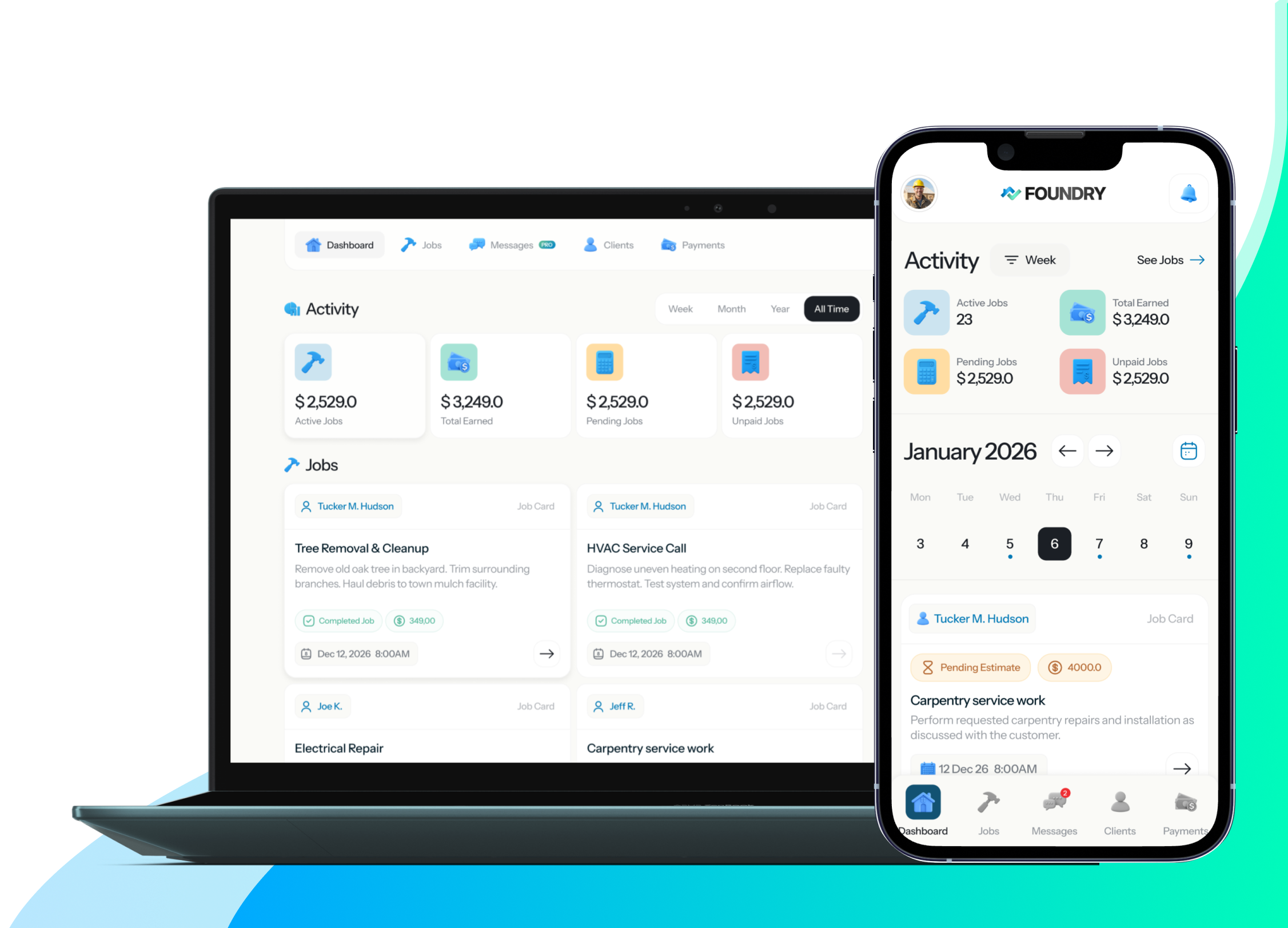 Foundry on web and mobile
